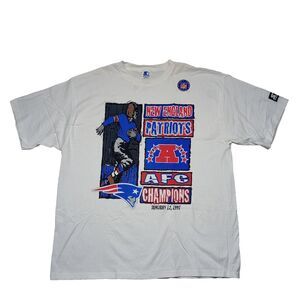 1997 Starter T-Shirt New England Patriots AFC Champions Single Stitch XL NWT
